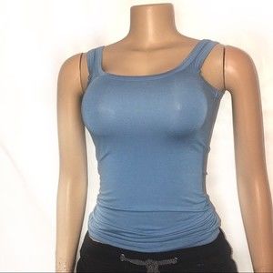 Dry Goods Tank Top Light Blue crew neck Essential size XS